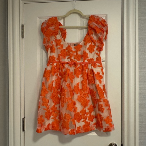Anthropologie Dresses & Skirts - NWT Anthropologie Orange Floral Babydoll Mini Dress